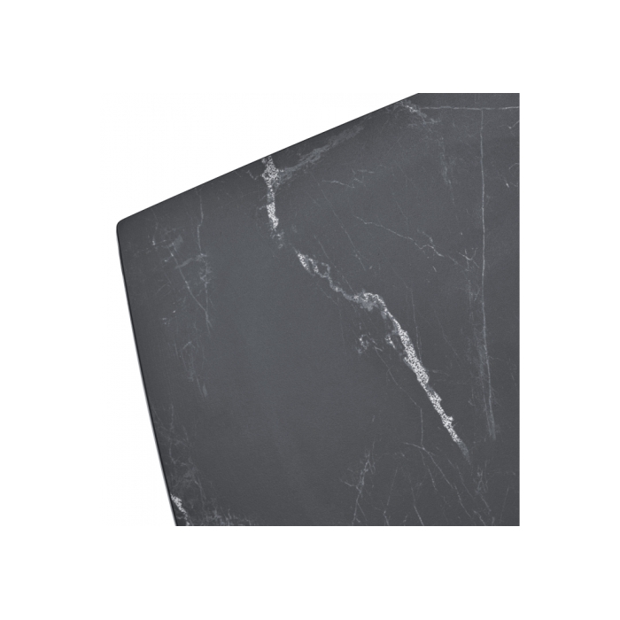 Стол на тумбе Foggia 140 KL-116 итальянская керамика черный мрамор матовый / черный