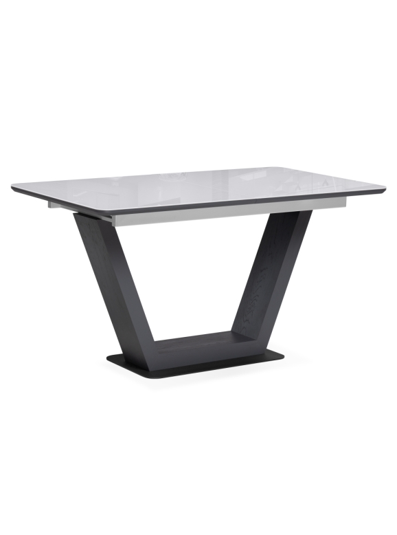 Стол на тумбе Иматра 140(180)х80х75 ультра белый / черный