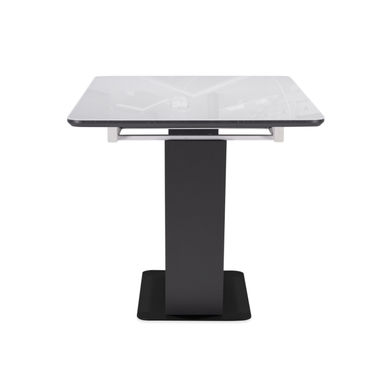 Стол на тумбе Иматра 140(180)х80х75 ультра белый / черный