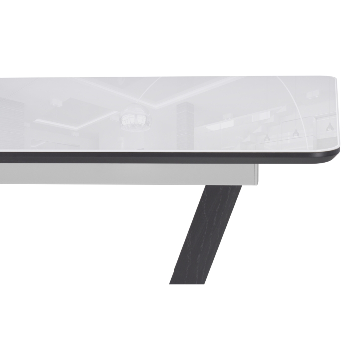 Стол на тумбе Иматра 140(180)х80х75 ультра белый / черный