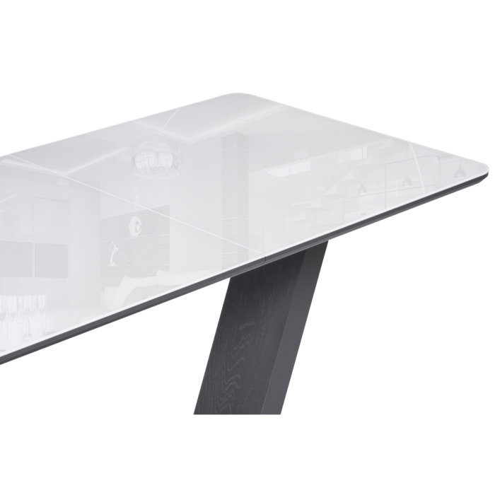 Стол на тумбе Иматра 140(180)х80х75 ультра белый / черный