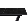 Стол на тумбе Иматра 140х80х76 черный мрамор / черный кварц