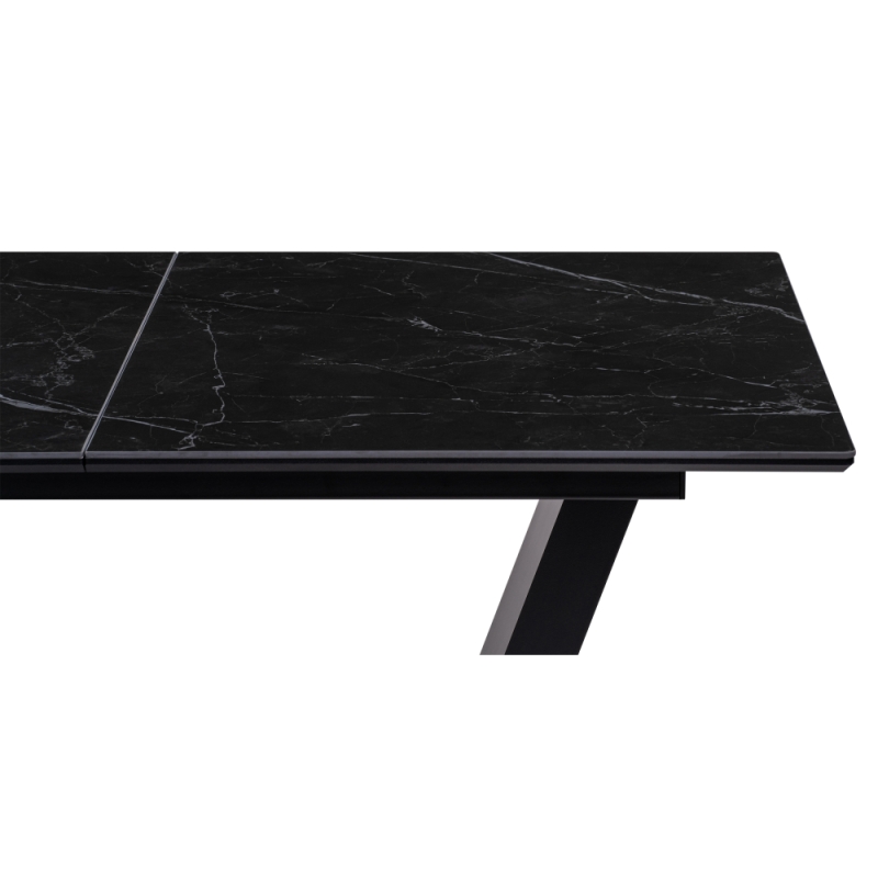 Стол на тумбе Иматра 140х80х76 черный мрамор / черный кварц
