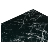 Стол на тумбе Иматра 140(180)х80х76 черный мрамор / черная шагрень / камень