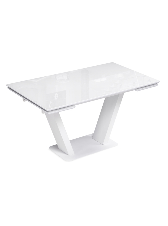 Стол на тумбе Конор 140(200)х80х73 ультра белый / белый