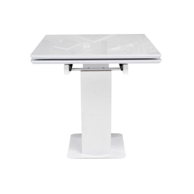 Стол на тумбе Конор 140(200)х80х73 ультра белый / белый