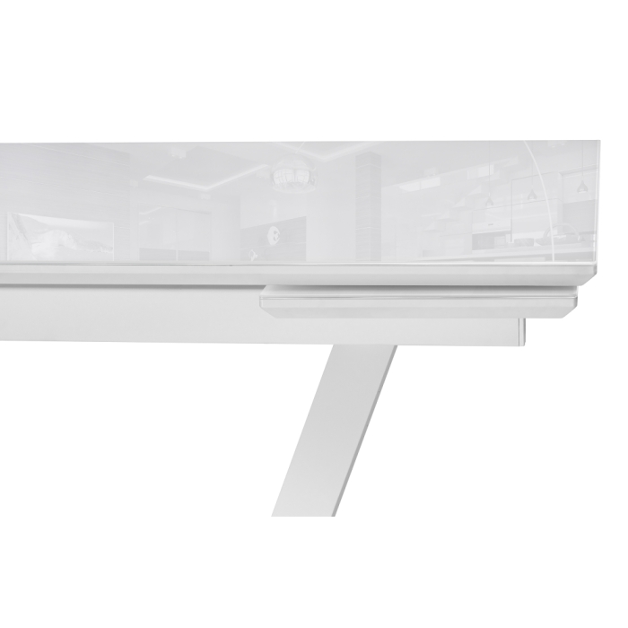 Стол на тумбе Конор 140(200)х80х73 ультра белый / белый