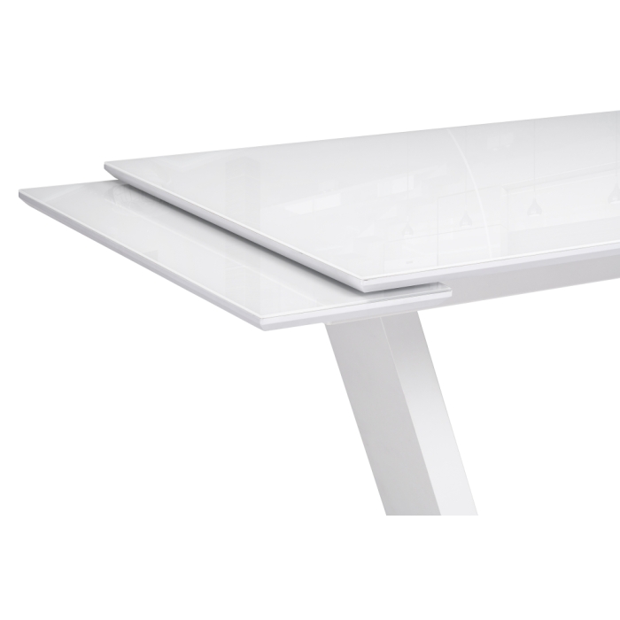 Стол на тумбе Конор 140(200)х80х73 ультра белый / белый