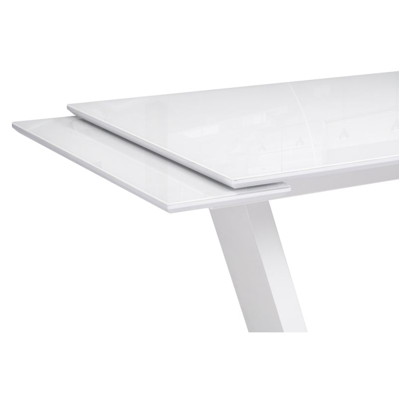 Стол на тумбе Конор 140(200)х80х73 ультра белый / белый