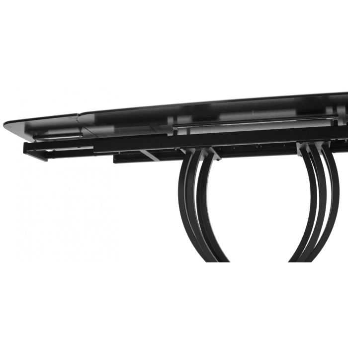 Стол на тумбе Matera 160 KL-136 итальянская керамика серый мрамор матовый / черный