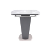 Стол на тумбе Петир 120(160)х80х75 ультра белый / гриджио / камень серый