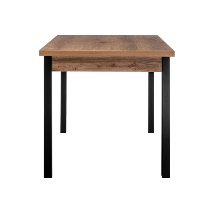 Стол Оригон 120(160)х70х77 дуб горный / черный матовый