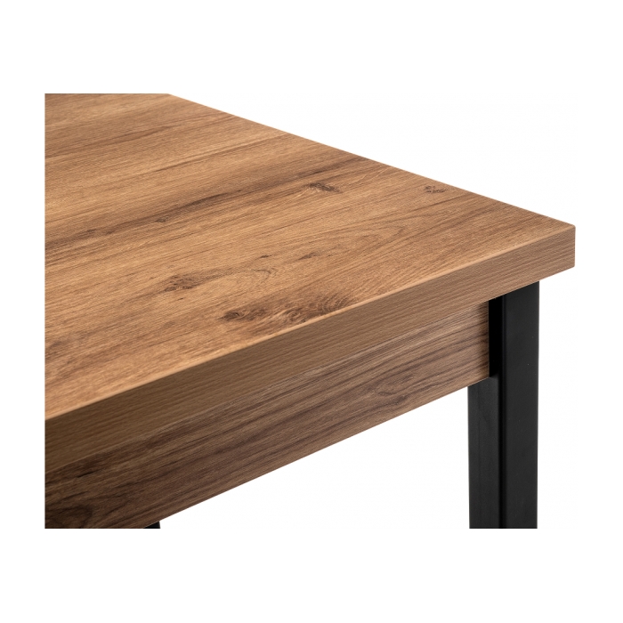 Стол Оригон 120(160)х70х77 дуб горный / черный матовый