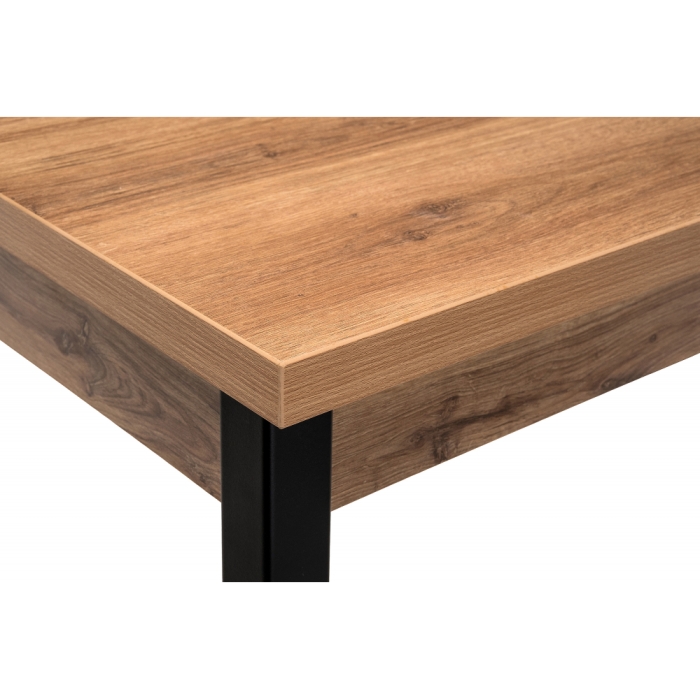 Стол Оригон 120(160)х70х77 дуб горный / черный матовый