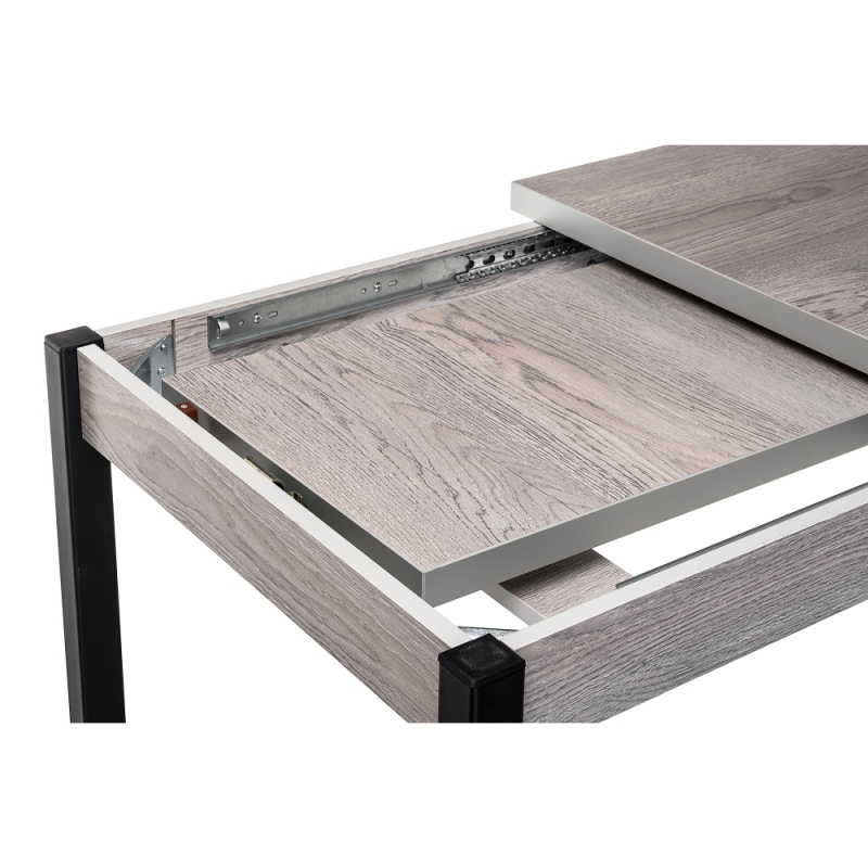 Стол Оригон 120(160)х70х77 навара / черный матовый