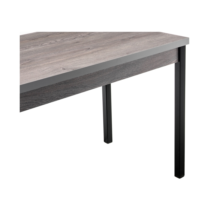 Стол Оригон 120(160)х70х77 навара / черный матовый