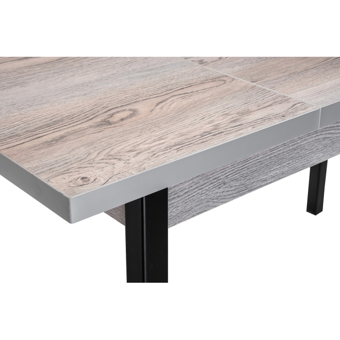 Стол Оригон 120(160)х70х77 навара / черный матовый