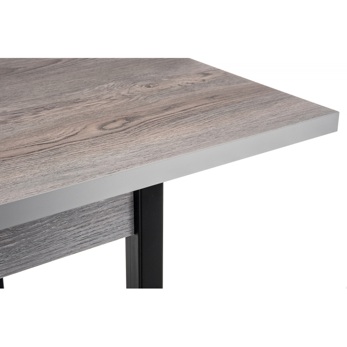 Стол Оригон 120(160)х70х77 навара / черный матовый