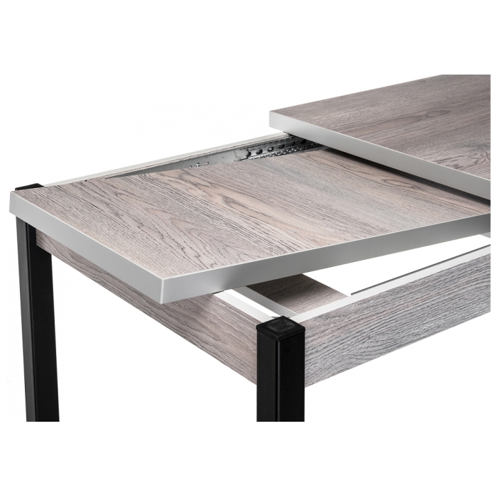 Стол Оригон 120(160)х70х77 навара / черный матовый