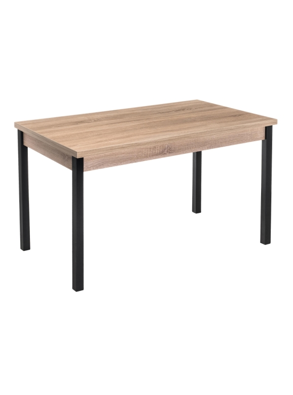 Стол Оригон 120(160)х70х77 сонома / черный матовый