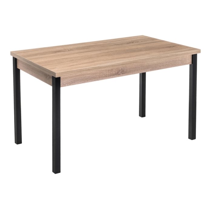 Стол Оригон 120(160)х70х77 сонома / черный матовый