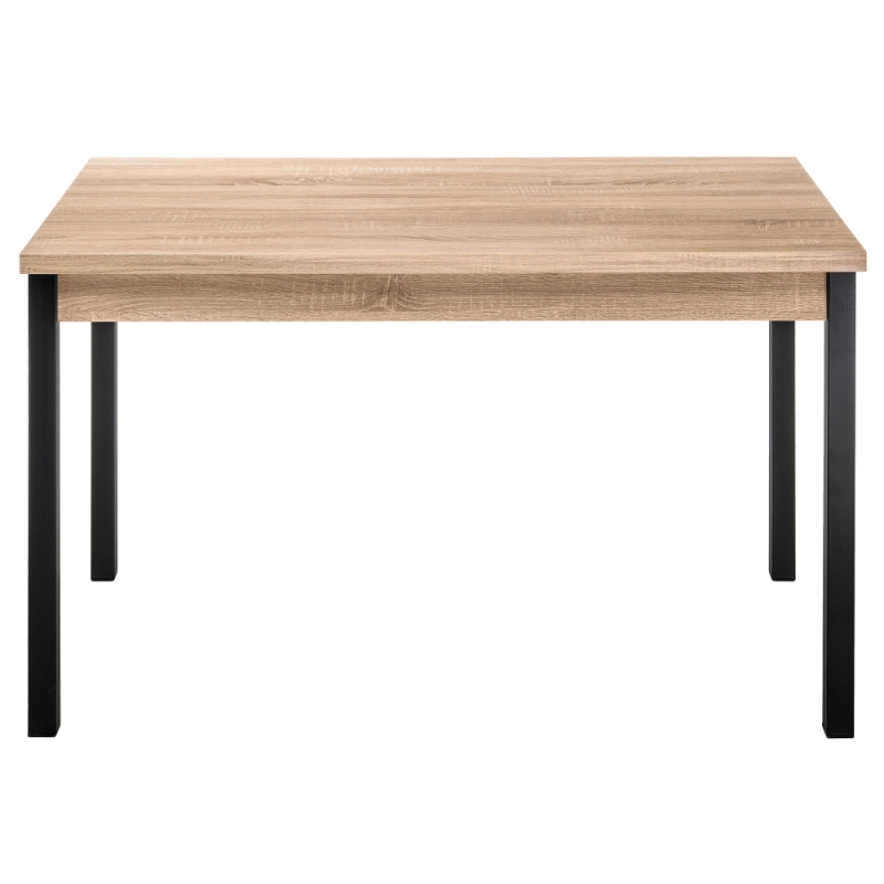 Стол Оригон 120(160)х70х77 сонома / черный матовый