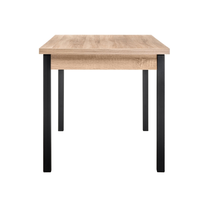 Стол Оригон 120(160)х70х77 сонома / черный матовый