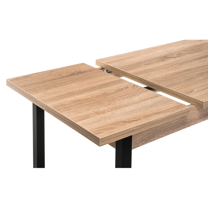 Стол Оригон 120(160)х70х77 сонома / черный матовый