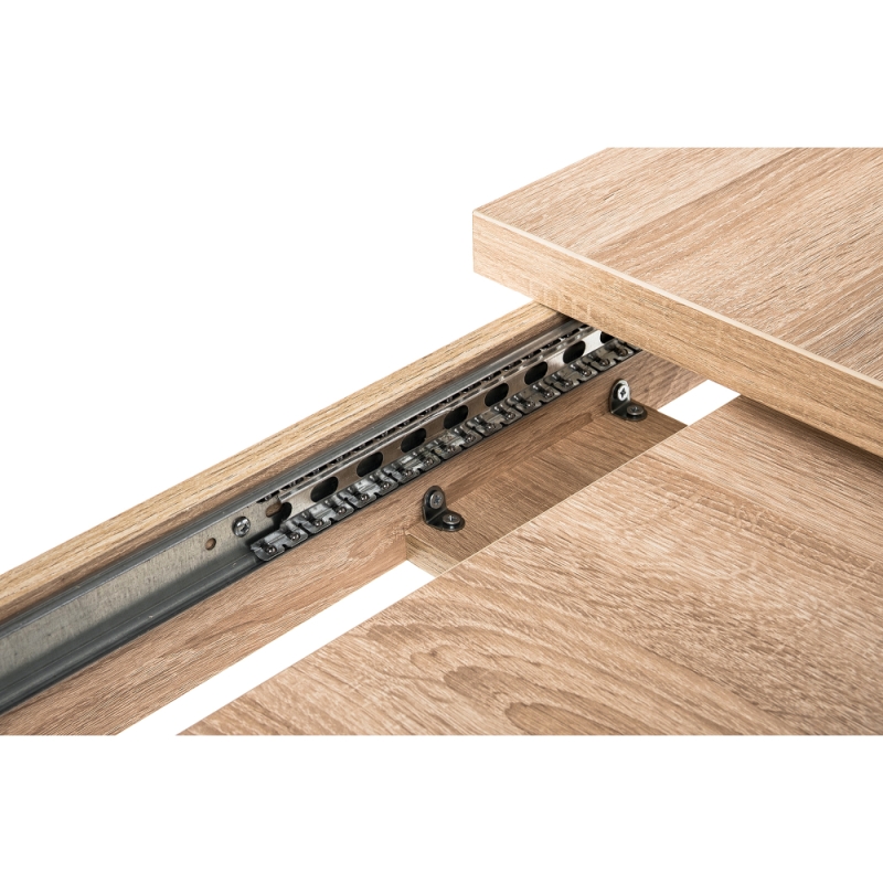 Стол Оригон 120(160)х70х77 сонома / черный матовый