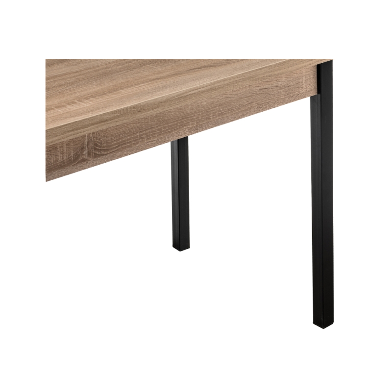 Стол Оригон 120(160)х70х77 сонома / черный матовый