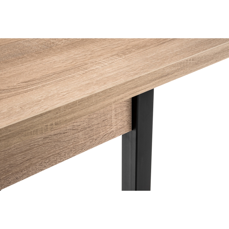 Стол Оригон 120(160)х70х77 сонома / черный матовый