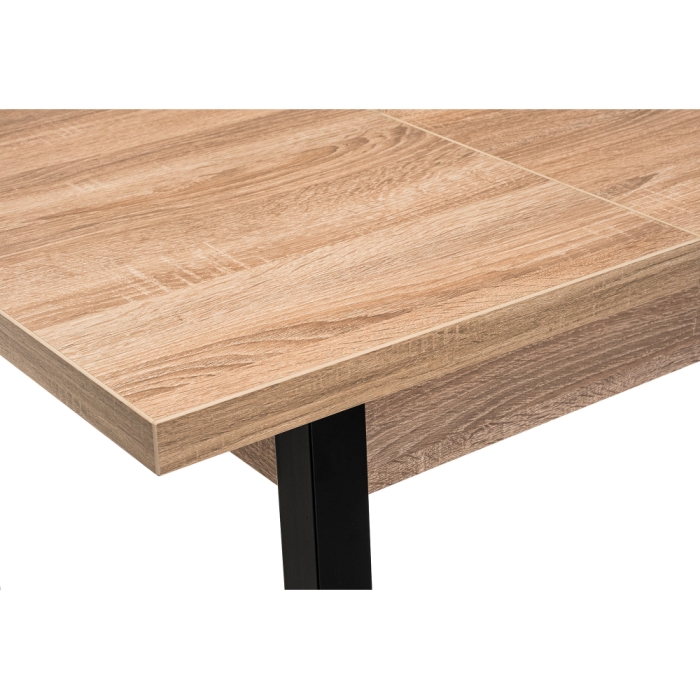 Стол Оригон 120(160)х70х77 сонома / черный матовый