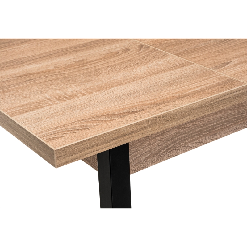 Стол Оригон 120(160)х70х77 сонома / черный матовый