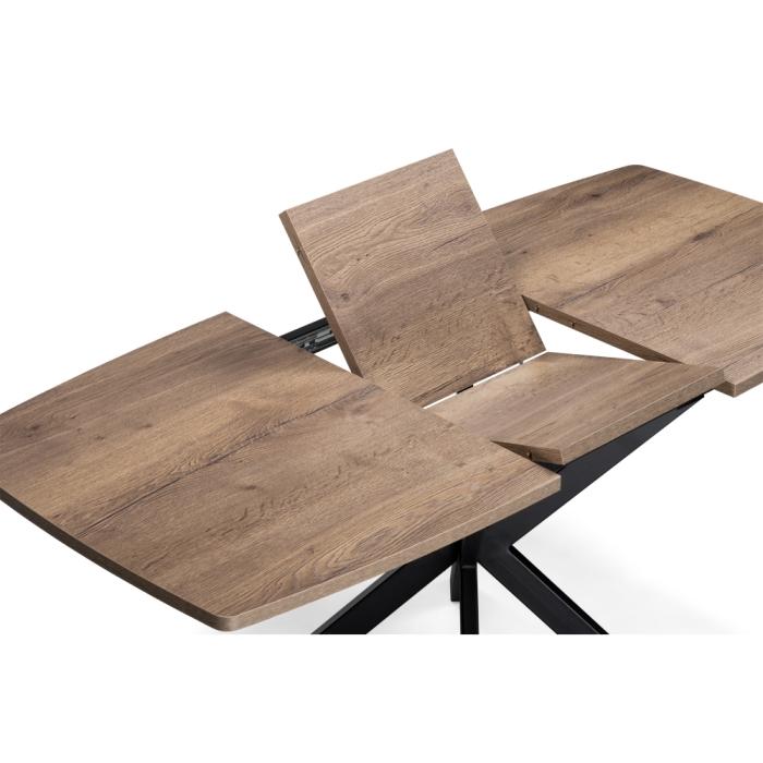 Стол Палу 130(170)х80х75 дуб галифакс табак / черный