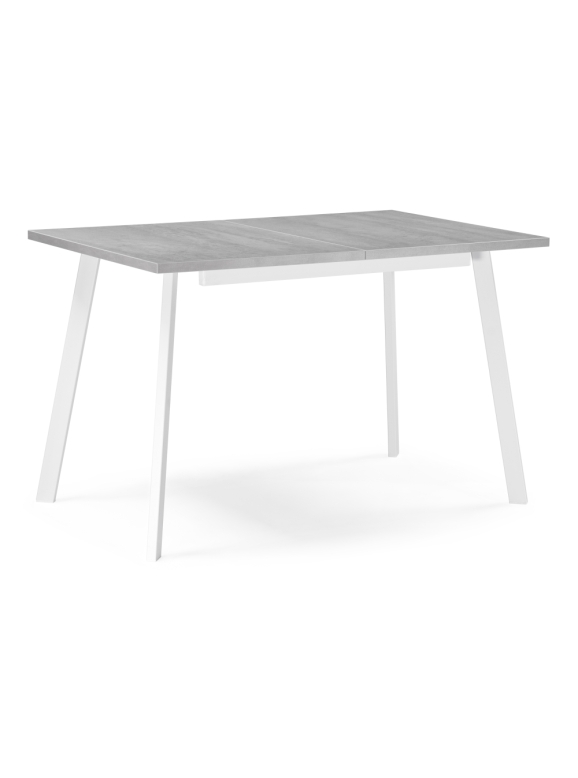 Стол раскладной Колон Лофт 120(160)х75х75 25 мм бетон / белый матовый