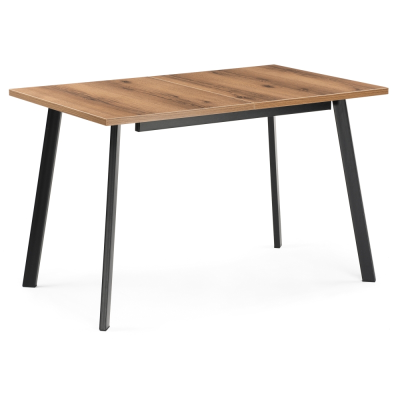 Стол раскладной Колон Лофт 120(160)х75х75 25 мм дуб делано темный / матовый черный