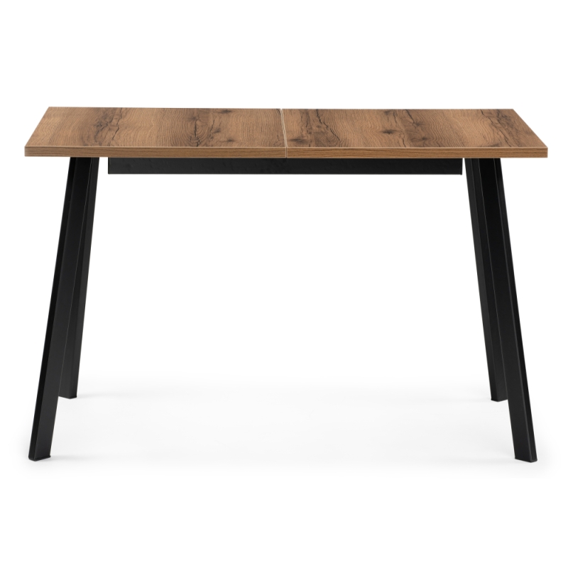 Стол раскладной Колон Лофт 120(160)х75х75 25 мм дуб делано темный / матовый черный