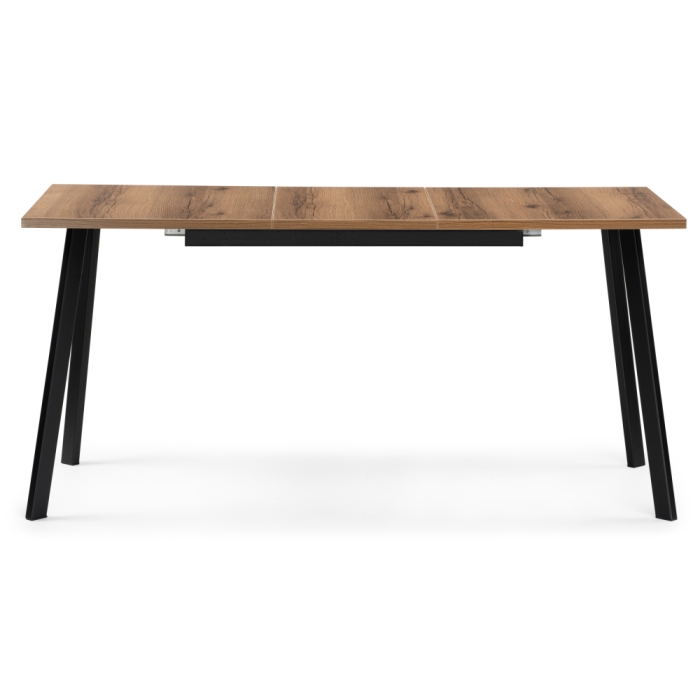 Стол раскладной Колон Лофт 120(160)х75х75 25 мм дуб делано темный / матовый черный