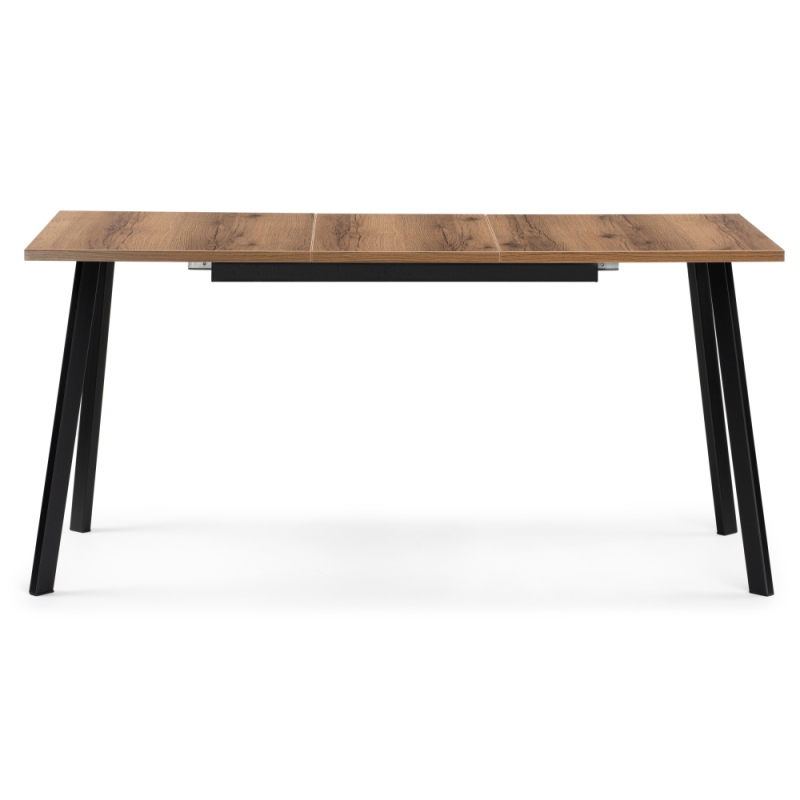 Стол раскладной Колон Лофт 120(160)х75х75 25 мм дуб делано темный / матовый черный