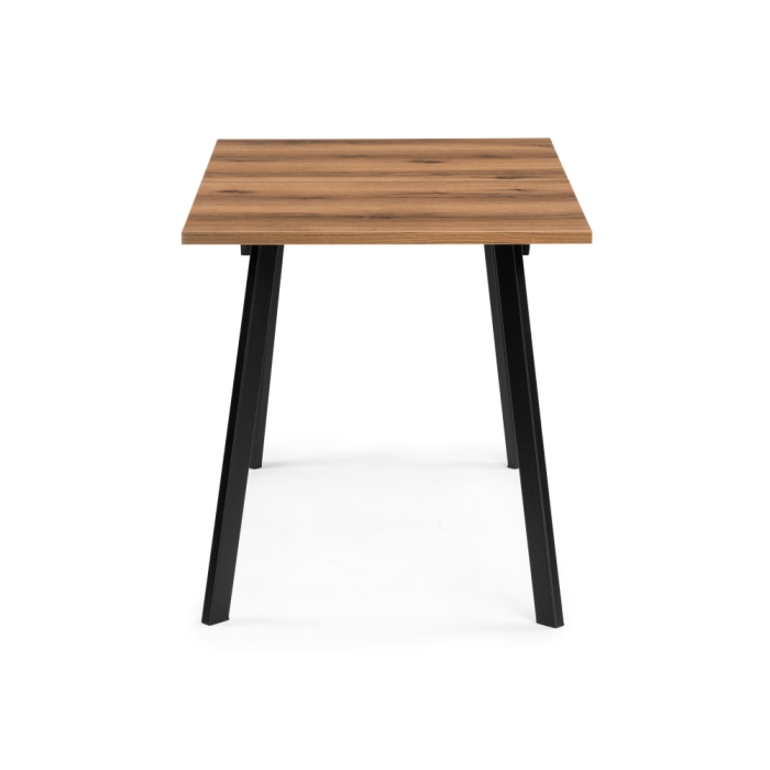 Стол раскладной Колон Лофт 120(160)х75х75 25 мм дуб делано темный / матовый черный
