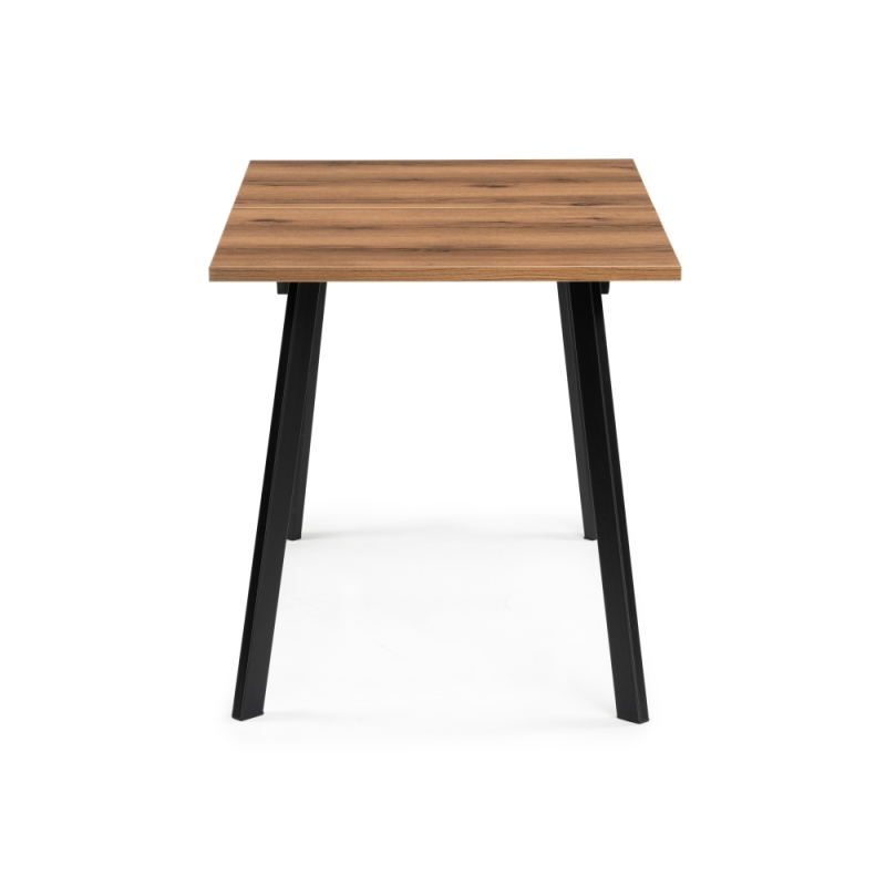 Стол раскладной Колон Лофт 120(160)х75х75 25 мм дуб делано темный / матовый черный