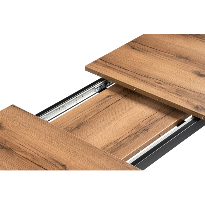 Стол раскладной Колон Лофт 120(160)х75х75 25 мм дуб делано темный / матовый черный