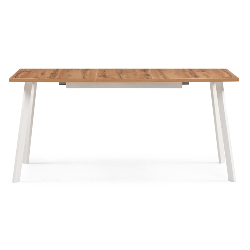 Стол раскладной Колон Лофт 120(160)х75х75 25 мм дуб вотан / белый матовый