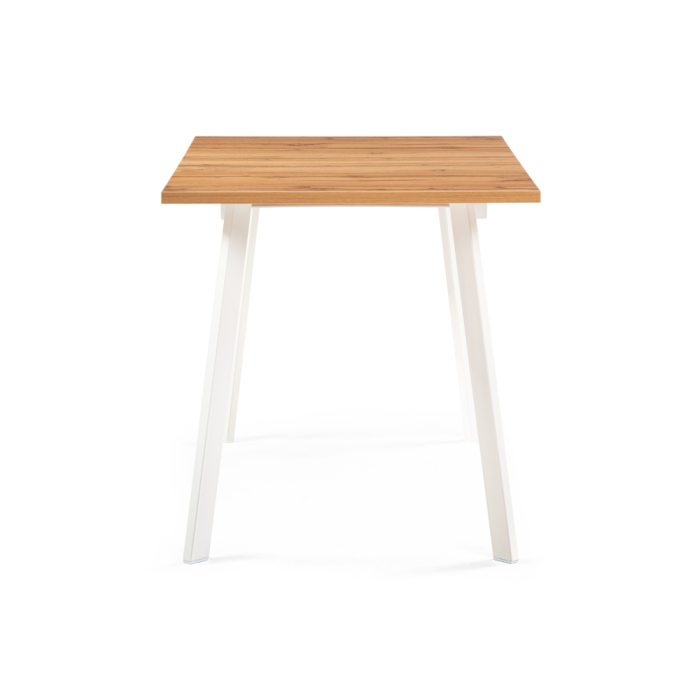 Стол раскладной Колон Лофт 120(160)х75х75 25 мм дуб вотан / белый матовый