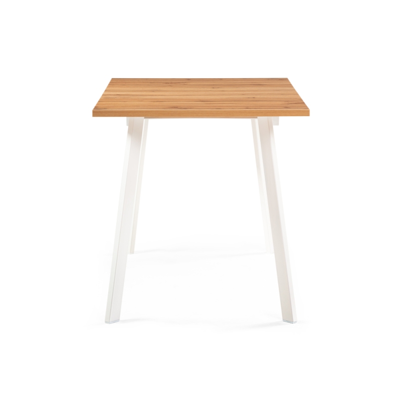 Стол раскладной Колон Лофт 120(160)х75х75 25 мм дуб вотан / белый матовый