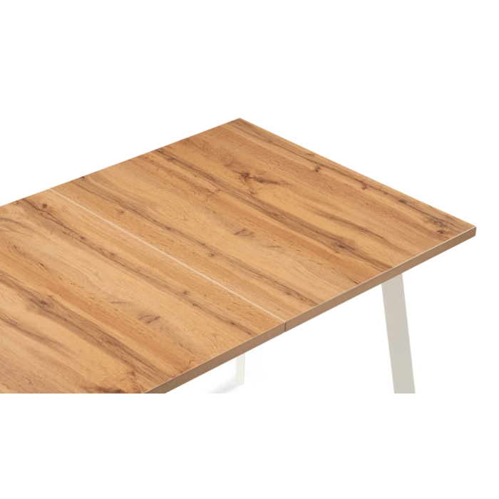 Стол раскладной Колон Лофт 120(160)х75х75 25 мм дуб вотан / белый матовый