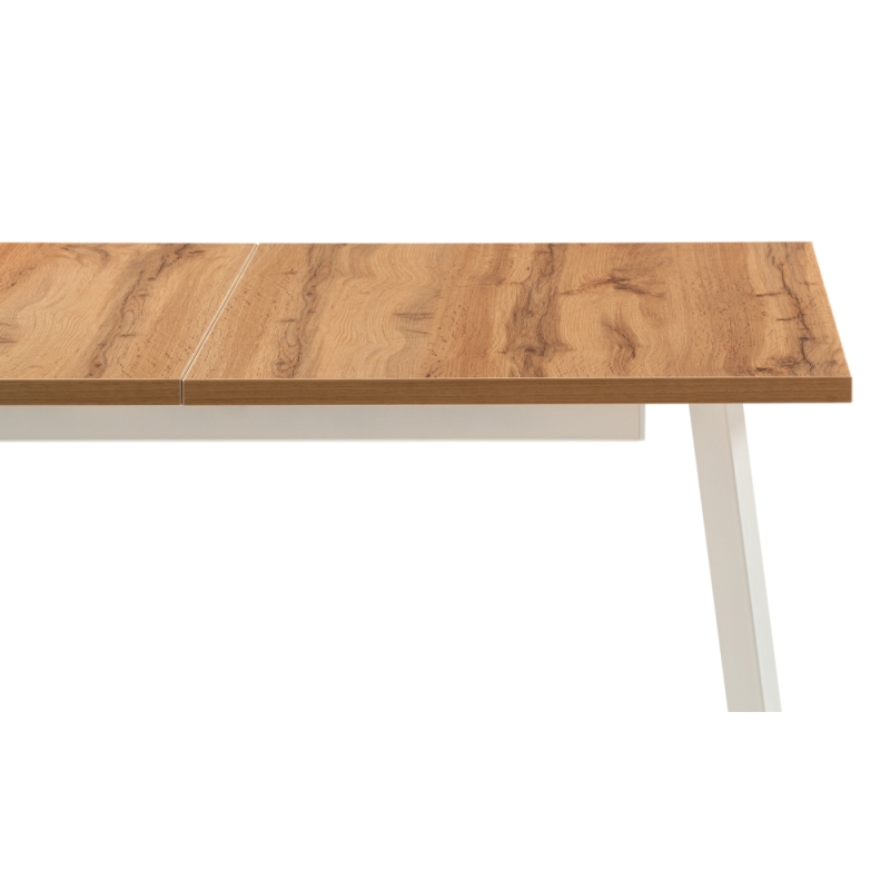 Стол раскладной Колон Лофт 120(160)х75х75 25 мм дуб вотан / белый матовый