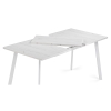 Стол раскладной Колон Лофт 120(160)х75х75 25 мм юта / белый матовый