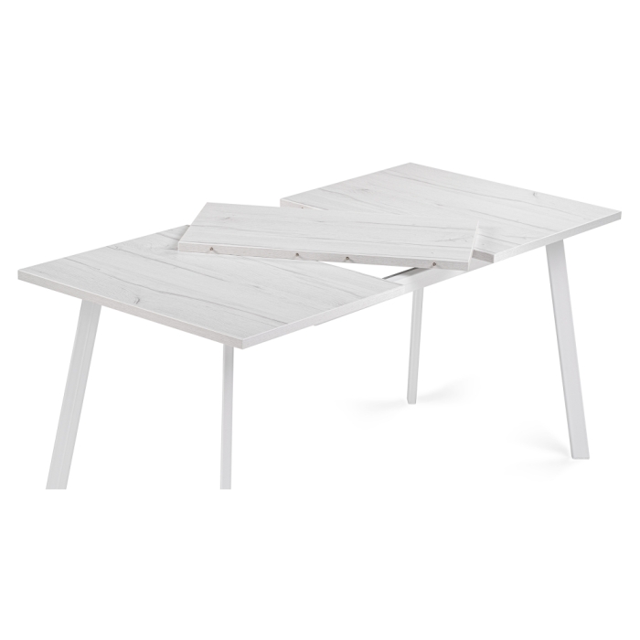 Стол раскладной Колон Лофт 120(160)х75х75 25 мм юта / белый матовый