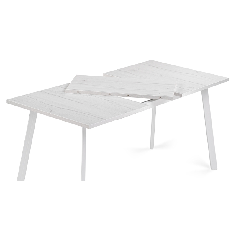 Стол раскладной Колон Лофт 120(160)х75х75 25 мм юта / белый матовый